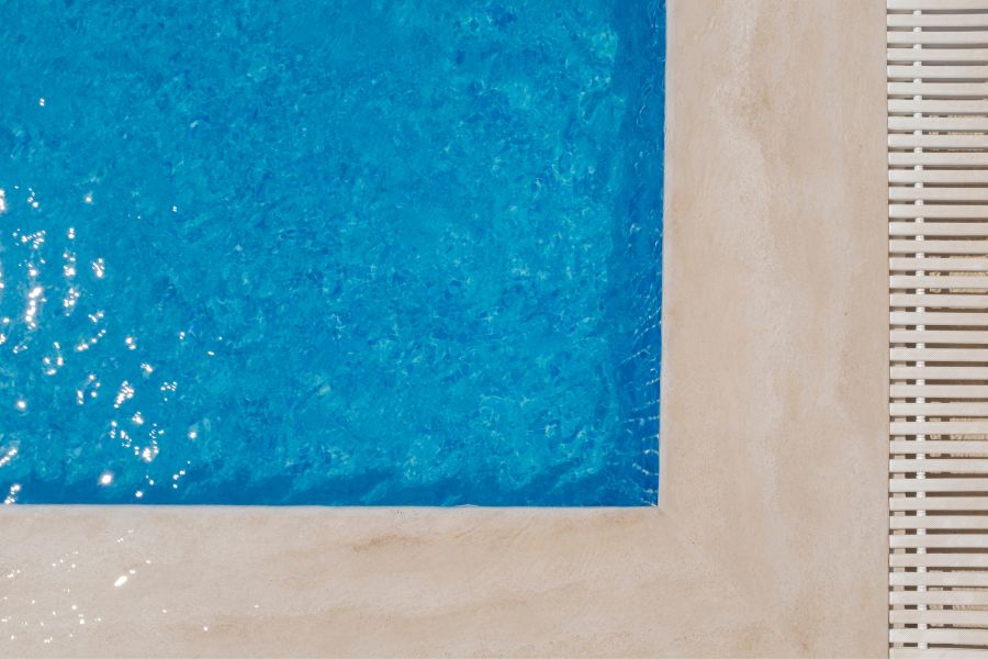 vista aérea de piscina
