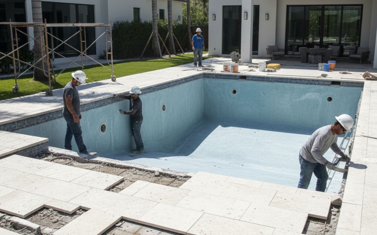 reparación de piscina