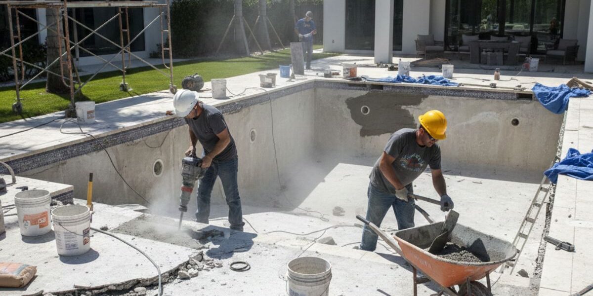 reparación de piscina