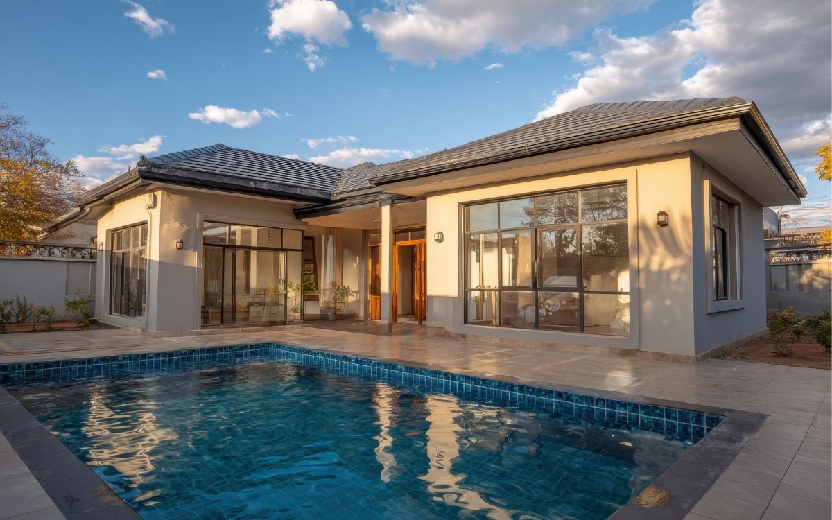 casa con piscina